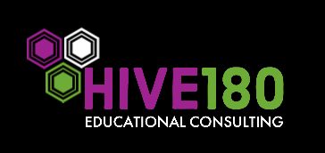 A logo for hive 1 8 educational consulting.